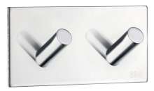 Dobbel krok selvklebende 90 mm - krom